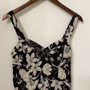 Maeve Anthropologie handkerchief black midi dress